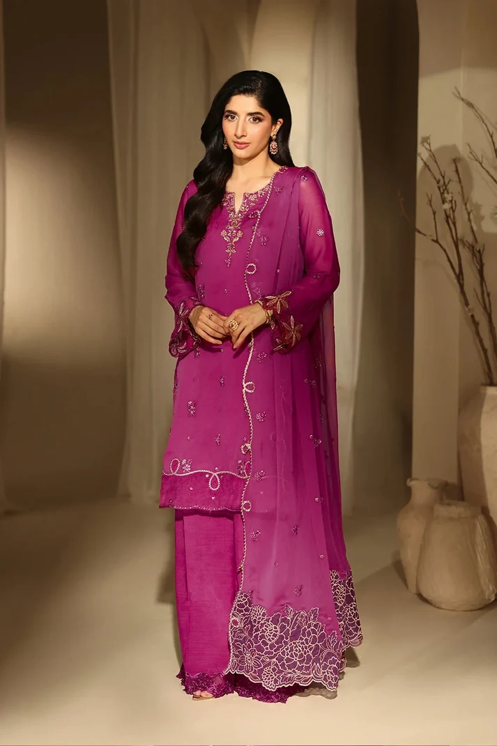 Azure Luxe Eid Edit'26 Sequins Embroidered Chiffon Unstitched 3 Piece